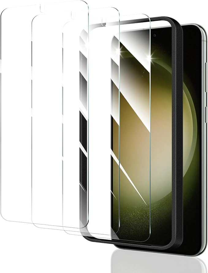 3*Screen Protector for Samsung Galaxy S22+/S22 Plus/S23+/S23 Plus with a Installation Alignment Aid, HD Tempered Glass Film, Impact-Protection [9H Hardness][Anti-Shatter][Anti-Scratch]