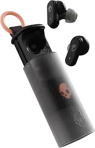 Skullcandy Dime Evo Wireless Earbuds with Clip-Anywhere Case - True Black