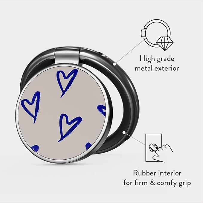 BURGA Cell Phone Ring, Holder Grip and Stand - Finger Phone Grip for Back of Smartphone Case, Kickstand 360 Rotation, Universal Ring for iPhone Samsung Galaxy Huawei Google Pixel, Stylish Accessories