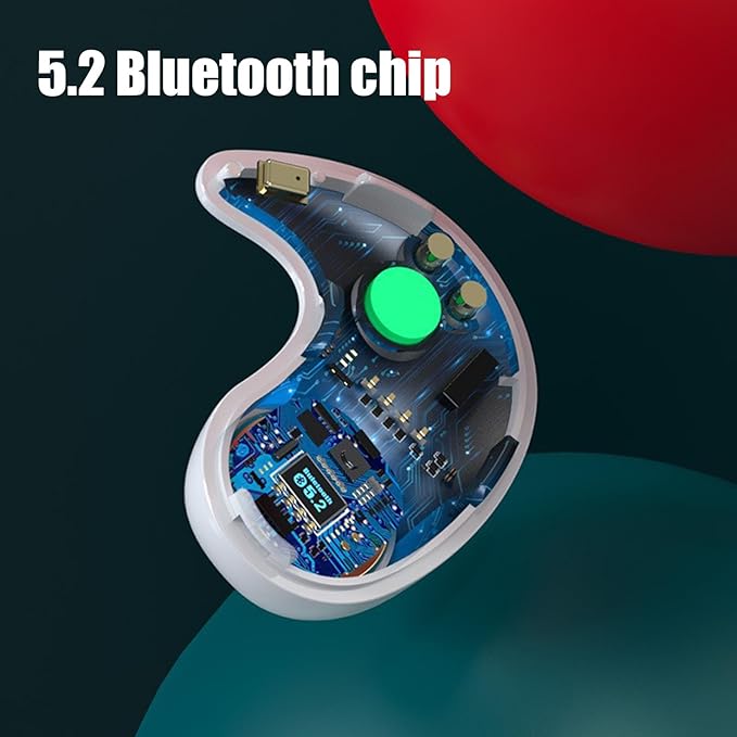Sleep Headphones Wireless Bluetooth 5.3 for Side Sleepers Noise Cancelling Earbuds for Sleep Comfortable Noise Blocking Invisible Earbuds Ipx6 Waterproof Grey