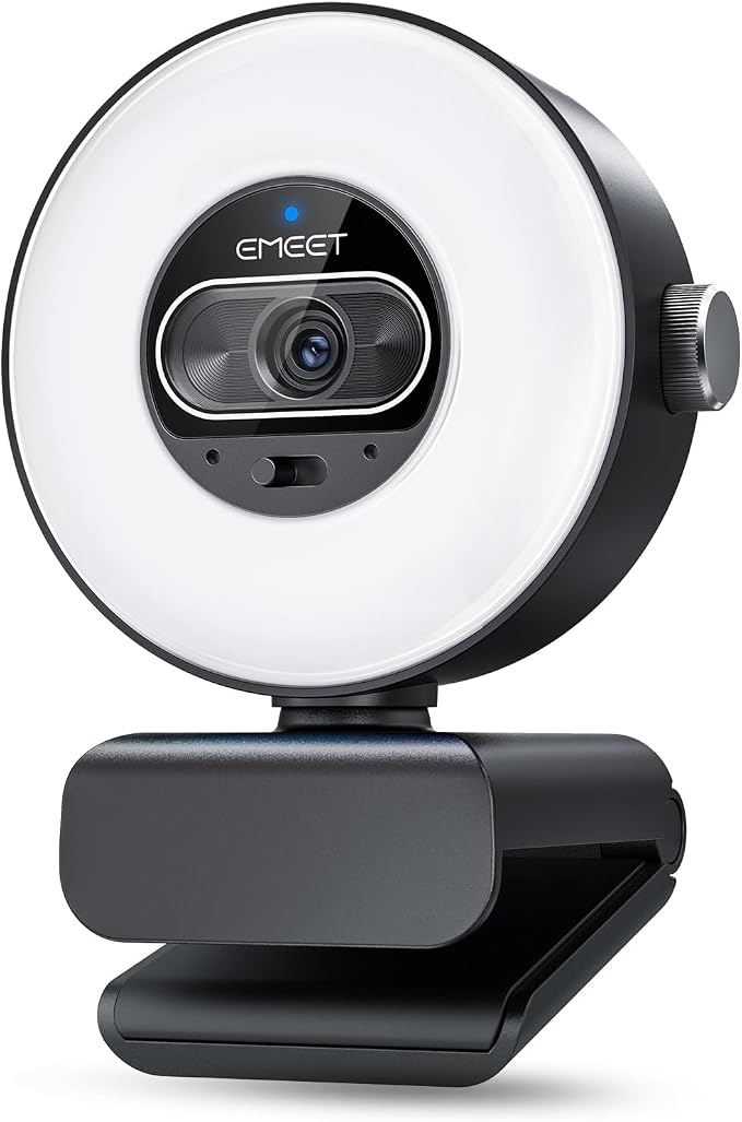 EMEET S600L 4K Webcam for Streaming with Ring Light, 1/2" Sensor, 0.2S PDAF - Image 8