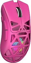 Aula SC620 Wireless Gaming Mouse, Tri-Mode 2.4GHz/USB-C/BT5.3 Computer Mouse with 12000 DPI, Programmable Macro Gamer Mouse with Rapid Fire Key, RGB Light Gaming Mice for PC/Laptop/Mac(Hot Pink) - Image 1