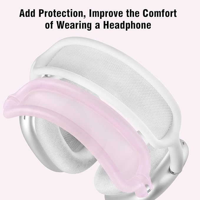 Case for Airpods Max Headphones,Ear Pad Case Cover/Ear Cups Co ver/Headband for AirPods Max(USB-C/Lightning)(2024/2020),Silicone for Apple Airpod Max,Accessories Cases(Jelly Pink Purpl)