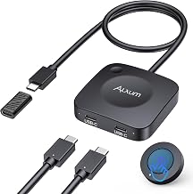 Alxum 20Gbps USB C Switch 2 Computers for USB-C/Thunderbolt 4 Monitor/Dock - Image 1