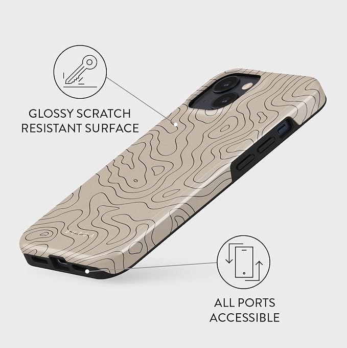 BURGA Phone Case for iPhone 15 - Cute, Trendy, Aesthetic, Pattern Phone Cover, Hard Shell Protection - fits Apple iPhone 15 Case for Women and Men