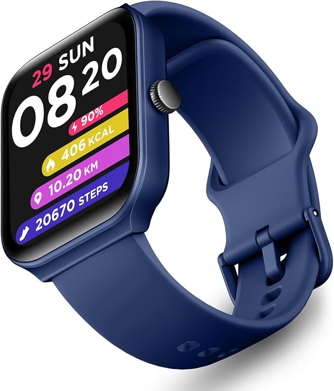 OCTANDRA Inspire VeryFit 1.95" Bluetooth Answer Call Alexa Smart Watch Body Energy Heart Rate HRV Oxygen Saturation Sleep Monitor Step Tracker IP68 Fitness Watches for Men Women (IDW16) (Blue)