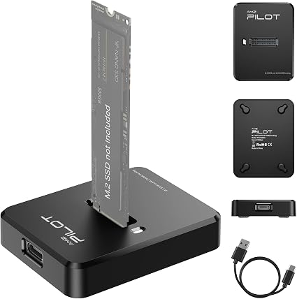 Tool-Free M.2 NVMe & SATA to USB C Dock, 10Gbps SSD Reader Adapter