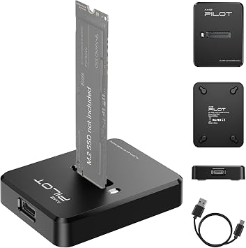 Tool-Free M.2 NVMe & SATA to USB C Dock, 10Gbps SSD Reader Adapter