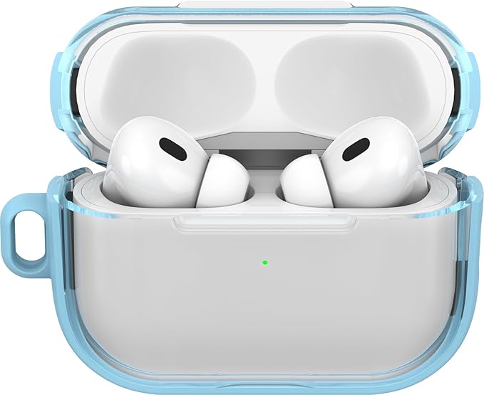 OtterBox - AirPods Pro Case, 2nd Generation - Clear Protective Case with Carabiners, Wireless Charging Compatible (Regency)