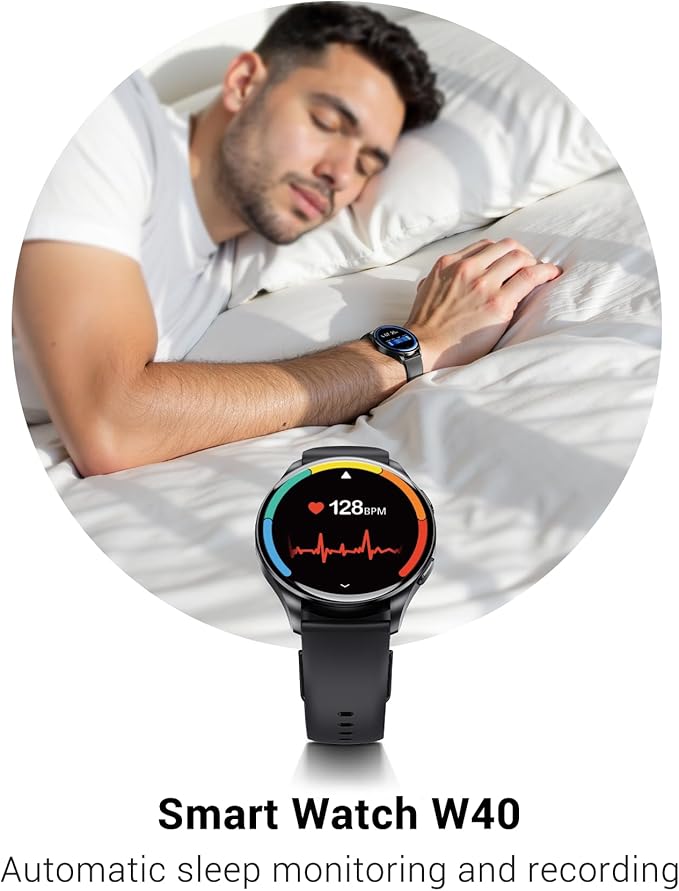 IOWOODO Smart Watch for Women, Answer/Make Call, 1.43'' AMOLED Ultra-Clear Screen Fitness Tracker with 120+ Sport Modes Heart Rate/Sleep/SpO2 Monitor, Smartwatch for iPhone/Android