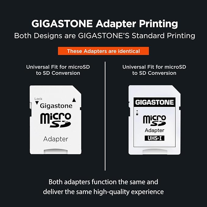 GIGASTONE 128GB Micro SD Card 2-Pack, A1 V30 4K Video Recording, Compatible with Security Camera, Dash cam, Drone, 95MB/s MicroSDXC Memory Card UHS-I Class 10, with 2 SD Adapter