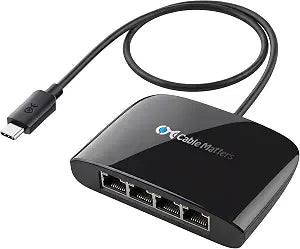 Cable Matters USB C to 4-Port Gigabit Ethernet Switch, TB5/TB4 Compatible