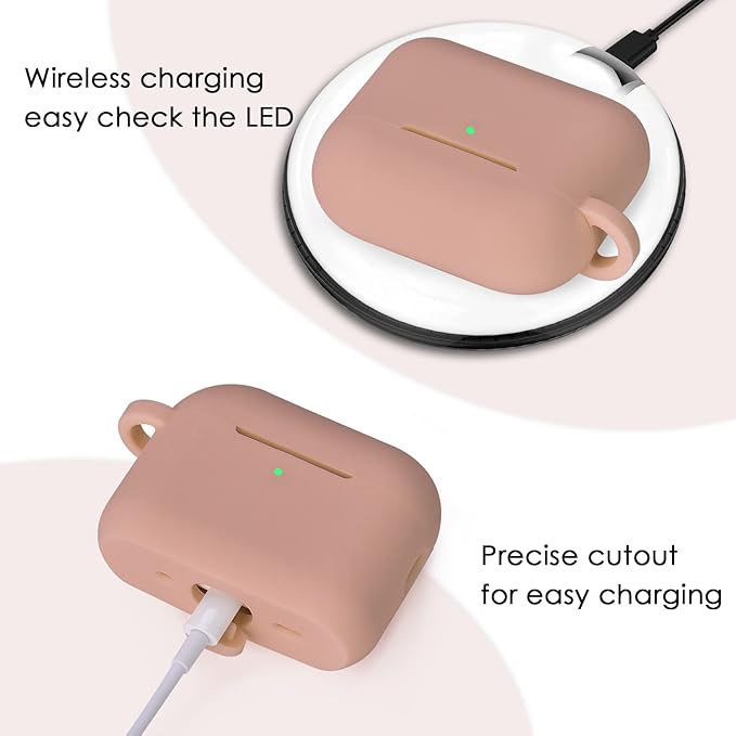 Case for Airpods Pro 1st 2nd Generation - VISOOM Airpods Pro 1/2 Cases Cover Women Silicone iPod Pro 2 Earbuds Wireless Charging Case Girl Bling Keychain for Apple Airpod Gen Pro 2