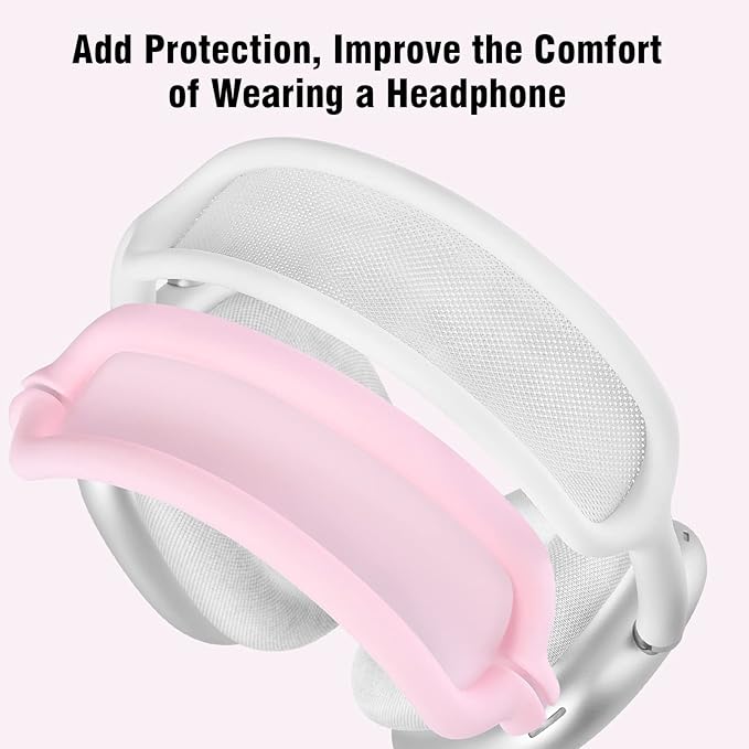 Filoto Case for Airpods Max Headphones, Ear Pad Case Cover/Ear Cups Co ver/Headband for AirPods Max (USB-C/Lightning)(2024/2020), Silicone for Apple Airpod Max, Accessories Cases(Pink)