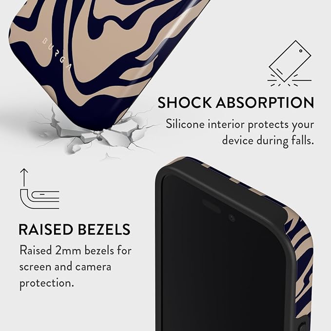 BURGA Phone Case for iPhone 16 - Cute, Trendy, Aesthetic, Pattern Phone Cover, Hard Shell Protection - fits Apple iPhone 16 Case for Women and Men