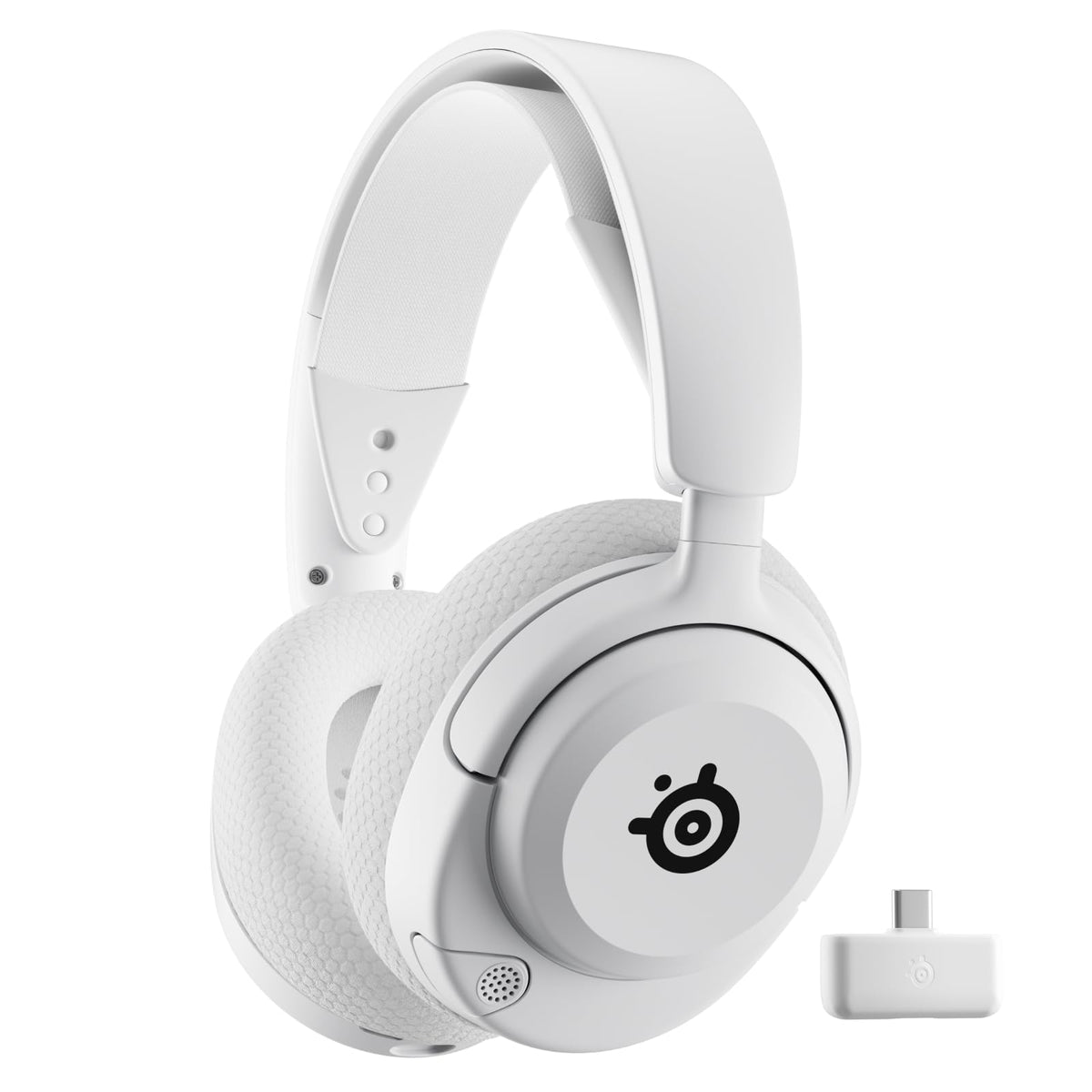 SteelSeries Arctis Nova 5P Wireless Multi-System Gaming Headset — White — Neodymium Magnetic Drivers — 100+ Audio Presets — 60 HR Battery — 2.4GHz or BT — Gen2.X Mic — PS5, PS4, PC, Switch, Mobile