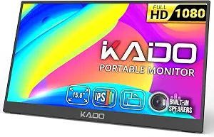 Kado Portable Monitor 15.6-inch FHD 1080p Rotating Stand IPS Display