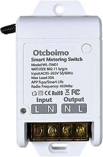 30A High Power WiFi Wireless Smart Switch with Energy Monitoring