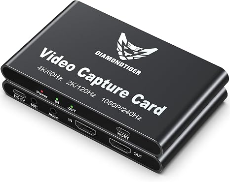 4K60Hz Capture Card 1080P240Hz VRR Passthrough PS5 Xbox