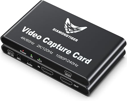 4K60Hz Capture Card 1080P240Hz VRR Passthrough PS5 Xbox