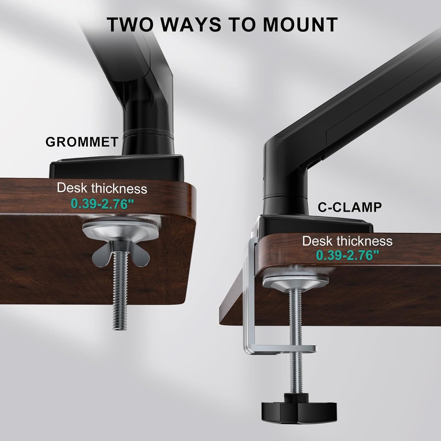 Single Monitor Arm — Full Motion, VESA 75/100mm, Up to 34"