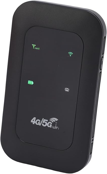 Unlocked Portable WiFi Hotspot 4G LTE with SIM Card Slot - No Contract Mobile Router for Travel, 300Mbps Battery (10H) USB C, Connects 10 Devices (2100mAh)