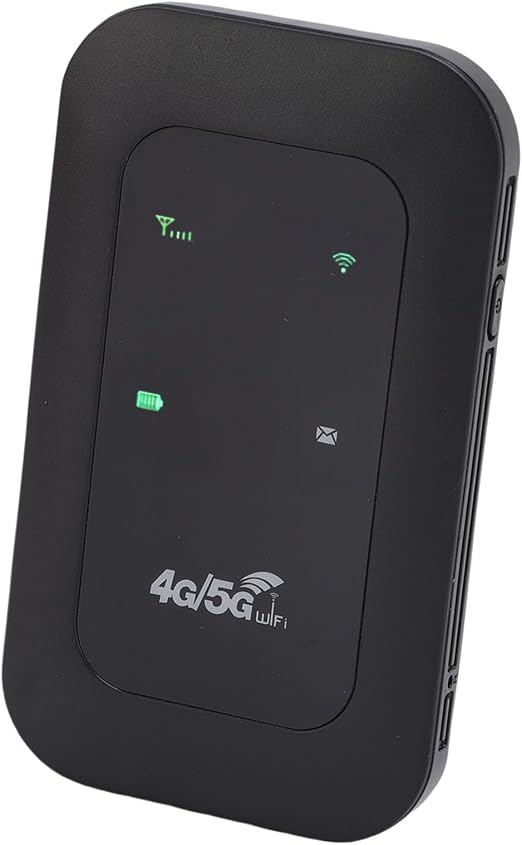 Unlocked Portable WiFi Hotspot 4G LTE with SIM Card Slot - No Contract Mobile Router for Travel, 300Mbps Battery (10H) USB C, Connects 10 Devices (2100mAh)