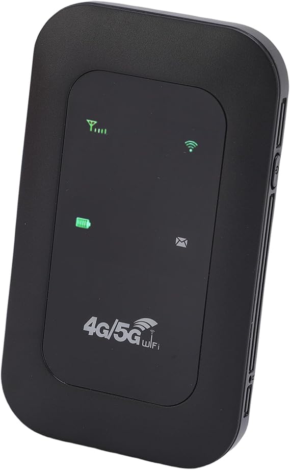 Unlocked Portable WiFi Hotspot 4G LTE with SIM Card Slot - No Contract Mobile Router for Travel, 300Mbps Battery (10H) USB C, Connects 10 Devices (2100mAh)