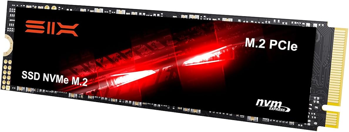 SIX X4000 PRO 256GB M.2 2280 SSD PCIe Gen3x4 NVME SSD Solid State Drive - Up to 3100MB/s Read Speed