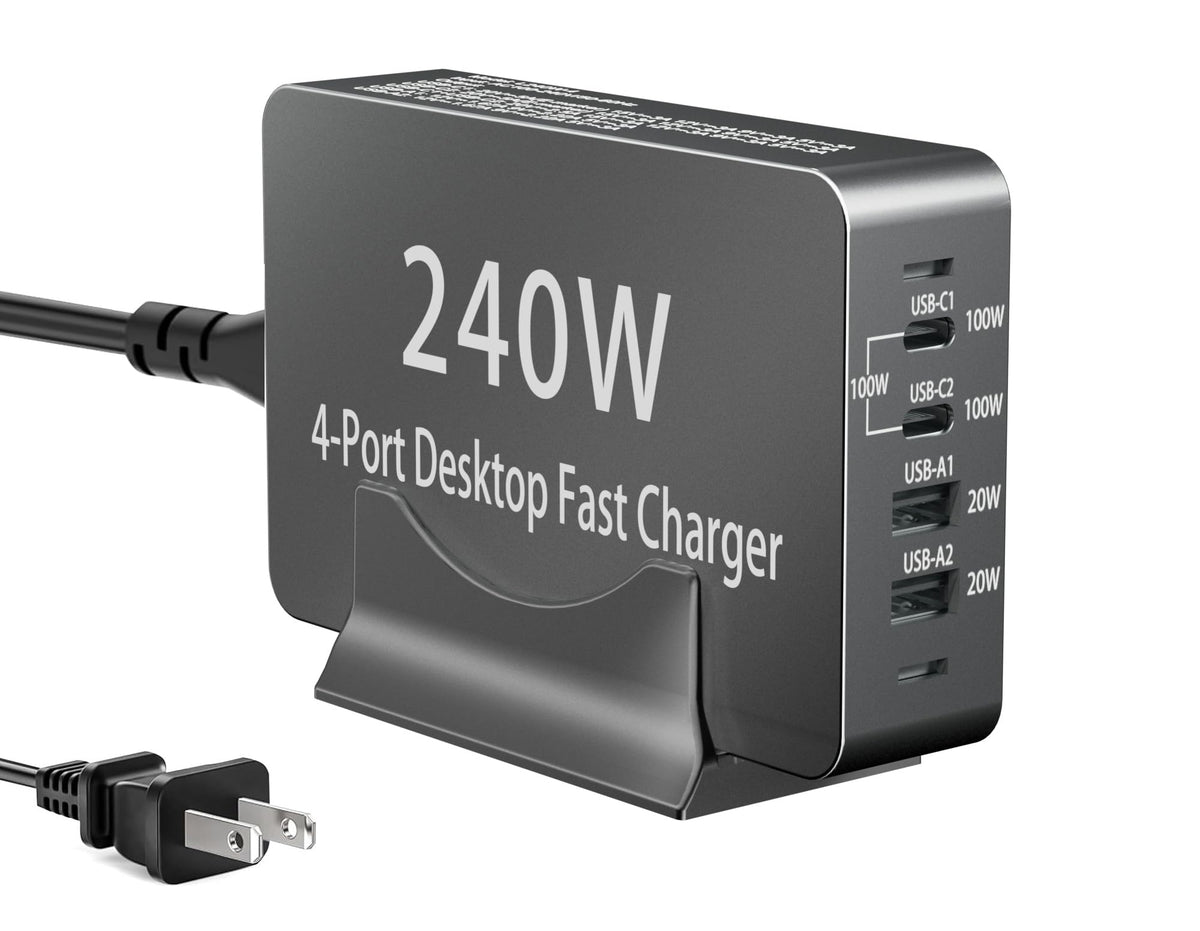 240W USB C Charger Block, 4 Port USB Fast Charging S | Charging & Powe - Image 1