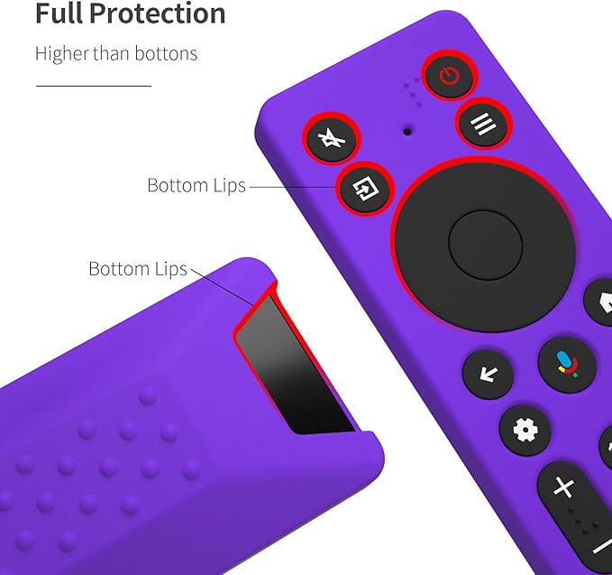 Silicone Cover for TCL RC813A Remote 2025 QM6K Series Remote Silicone Protective Skin Case Anti-Slip Cover with Lanyard(Purple)