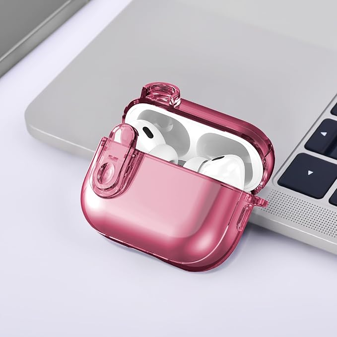 Case for Apple Airpods iPods Pro 3 Cases Cover Clear 2025 Cute Women, VISOOM Cute Air Pods Pro 3 Case Clear Transparent Airpods iPods Pro 3rd Gen Protective Cases with Keychain/Lock/Cleaning Kit