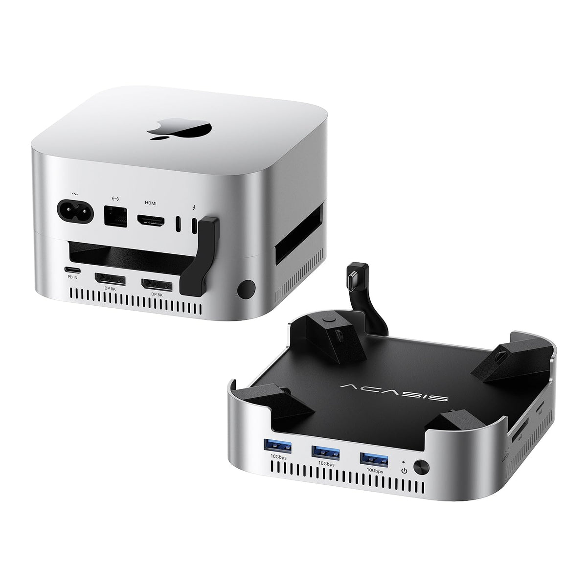 ACASIS 40Gbps Mac mini Dock & Stand with Dual-Bay NVMe SSD Enclosure - Image 1
