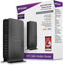 Netgear C3700-100NAS N600 (8x4) WiFi DOCSIS 3.0 Cable Modem Router (C3700) Certified for Xfinity from Comcast, Spectrum, Cox, Spectrum & More - Image 1