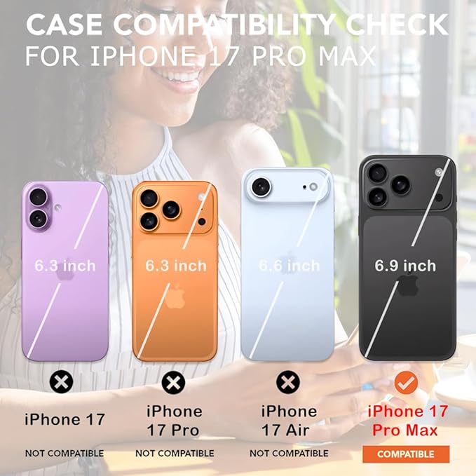 uCOLOR for iPhone 17 Pro Max Wallet Case with Card Holder PU Leather RFID Blocking Design iPhone 17 Pro Max flip case for Women Men Magnetic Clasp Kickstand Design 6.9 inch (Almond Latte Polka Dot)