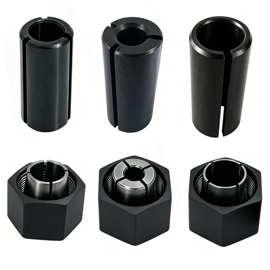 Collet Chuck Nut Set with Reducer Sleeves Fits Dewalt DW6214 DW618 Router