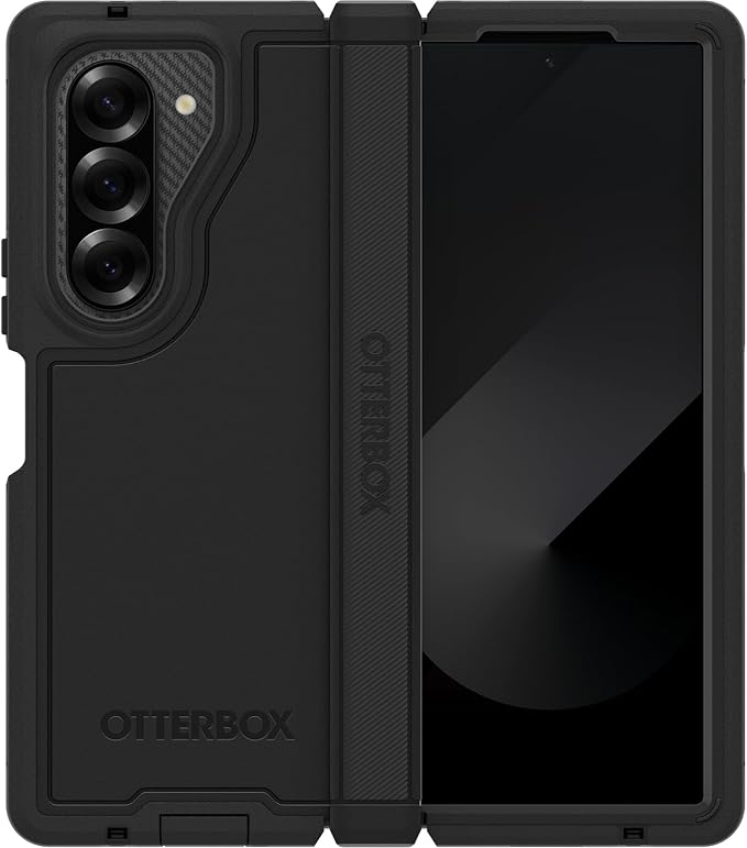 OtterBox Galaxy Z Fold6 Defender Series XT Case - Black, screenless, Rugged Hinge Protection, Lanyard Attachment, PowerShare and Wireless Charging Compatible