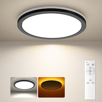 Matane 8.7in Flush Mount Ceiling Light Fixture with Remote 1800LM Wired
