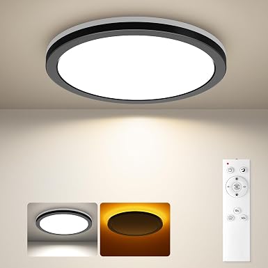 Matane 8.7in Flush Mount Ceiling Light Fixture with Remote 1800LM Wired