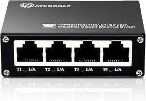 Mini 5 Port Gigabit Ethernet Switch, USB-C Powered, Plug & Play