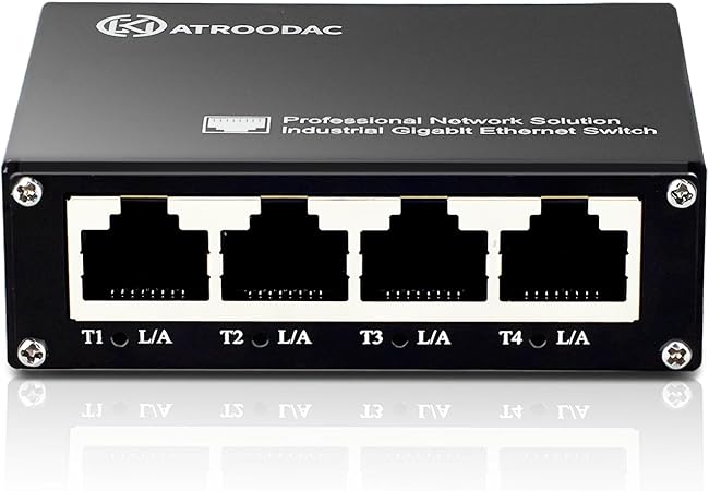 Mini 5 Port Gigabit Ethernet Switch, USB-C Powered, Plug & Play