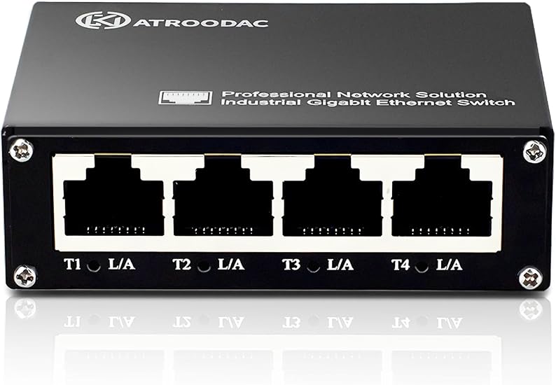 Mini 5 Port Gigabit Ethernet Switch, USB-C Powered, Plug & Play