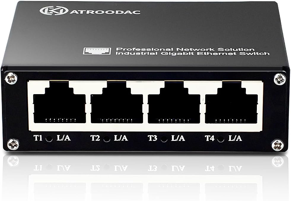 Mini 5 Port Gigabit Ethernet Switch, USB-C Powered, Plug & Play