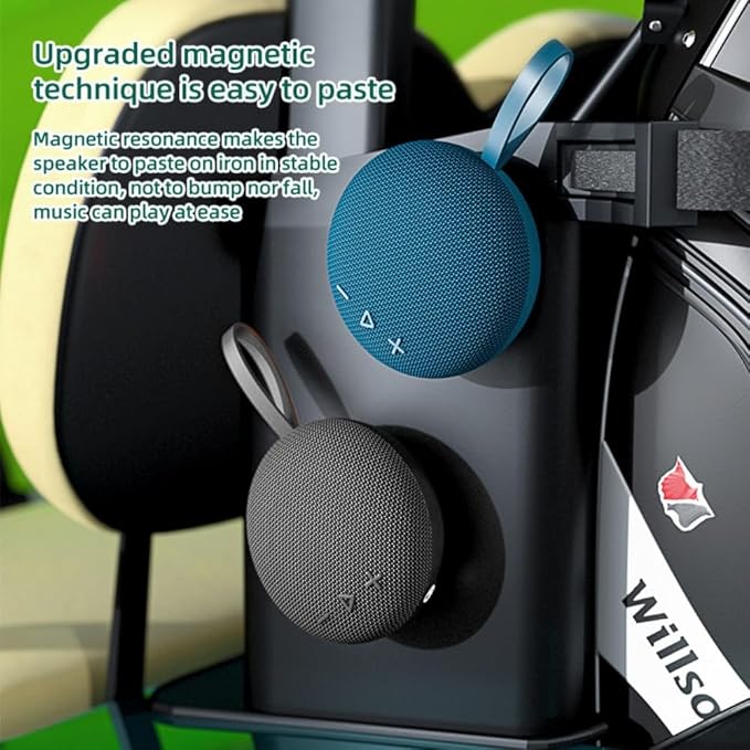 Magnetic Bluetooth Speaker 6W HiFi Sound with TF Card Playback, Built-in Mic, BT5.3, TWS Pairing, IPX6 Waterproof, Wireless Floatable Speaker for Golf Cart & Worksite