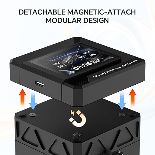 Thermalright FW360 SE ARGB V2 360mm AIO CPU Cooler, 2" LCD Screen, TL-M12Q 2000RPM Daisy-Chain Fans, for AM4/AM5 & Intel LGA 1700/1851, Black