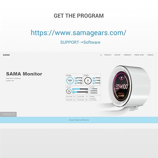 SAMA Q60 360mm AIO Liquid CPU Cooler, 2.8" LCD Display, Quiet FDB PWM Fans, High-Performance Pump, Intel LGA 1700/1851/1200/115X/2011/1366 & AMD AM5/AM4 Compatible ??White