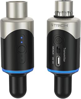 STRICH M5 UHF Wireless XLR Microphone System, 4-Channel Transmitter & Receiver for Dynamic Mic, 200ft Range, ＜1ms Latency, Compatible with Audio Mixer/PA Speaker - Image 1