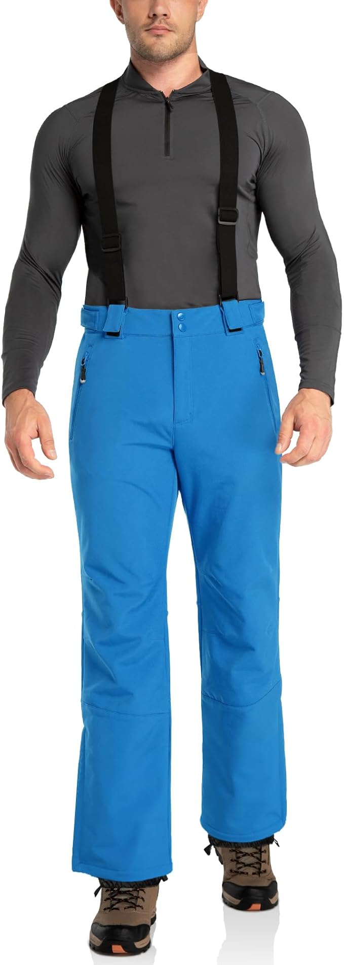33,000ft Insulated Bibs for Men Snow Ski Pants Overalls Winter Waterproof Windproof Snowboard