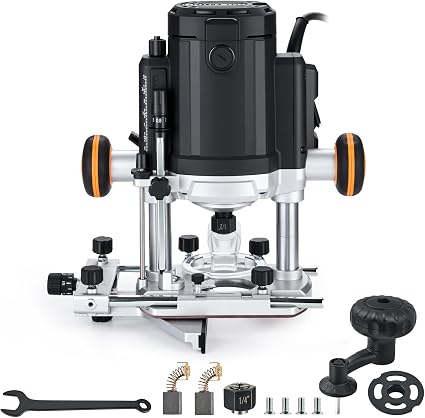 RT-004 Plunge Router, 3.25HP/2400W, 1/2" and 1/4" Collet