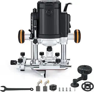 RT-004 Plunge Router, 3.25HP/2400W, 1/2" and 1/4" Collet
